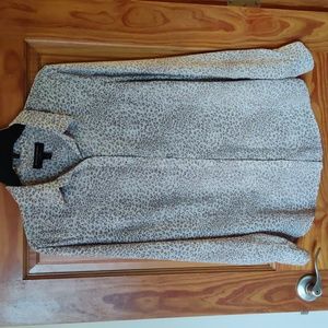 Banana Republic gray animal print blouse